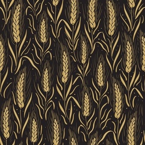 crops wheat rye | golden yellow on black