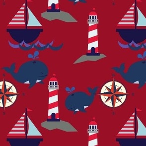 NAUTICAL COLLECTION ON RED