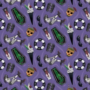 summer ghoul pattern purple
