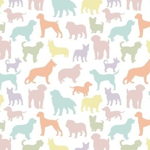 small dogs: pastel yellow, spring’s coral, aloe wash, opal blue, pastel pink, pastel purple