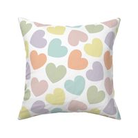 hearts: pastel yellow, spring’s coral, aloe wash, opal blue, pastel pink, pastel purple