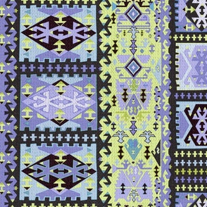 Bright Honeydew Lilac Kilim