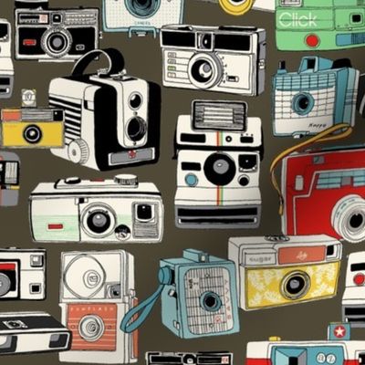 Make It Snappy! (MidMod Coffee) || hand-drawn vintage cameras