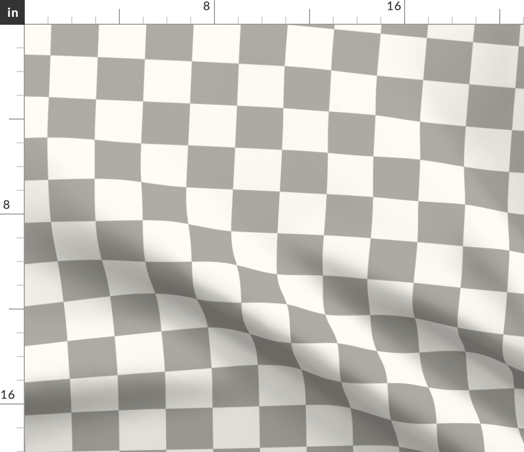 greige checkerboard