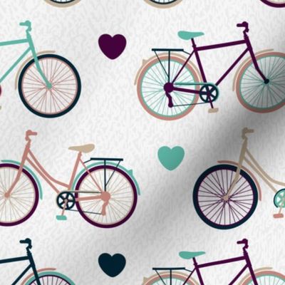 Busy Bicycles on Cozy Colors (Large Scale)