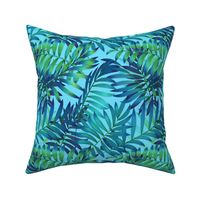 Palm leaves_blue