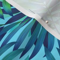 Palm leaves_blue