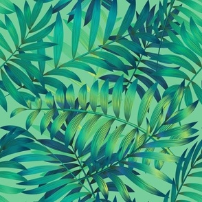 Palm leaves_light green