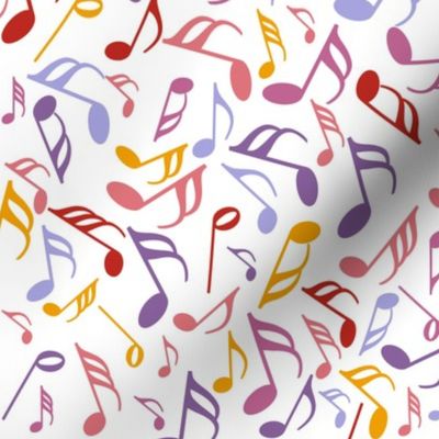 Music Notes Petal Solid Colors Bright 