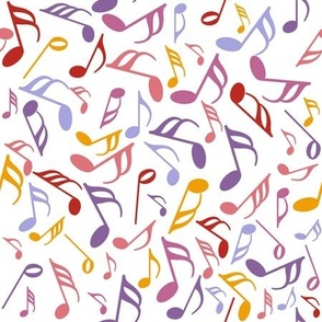 Music Notes Petal Solid Colors Bright 