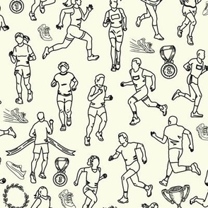 Runners Doodle Yellow