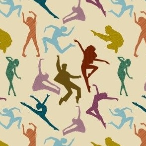 Dancers//Beige Background