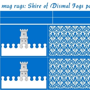 mug rugs: Shire of Dismal Fogs (SCA)