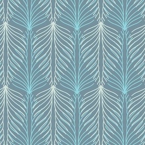 Skeleton leaves-blue