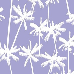 LARGE Pastel Summer - Tropical Palms - lilac