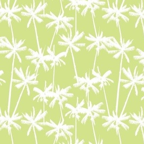 SMALL Pastel Summer - Tropical Palms - Honeydew Green