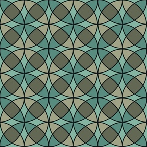 Overlapping Circles Tile//greens