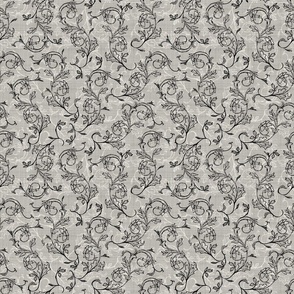 floral-swirl_taupe-black_ivory
