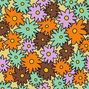 Flower power retro - large scale