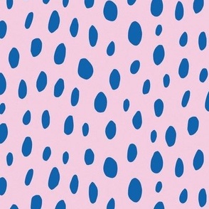 Spotty_dark blue on pink_large