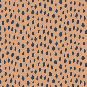 Spotty_dark blue on brown_medium