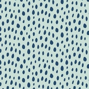 Spotty_dark blue on mint_medium