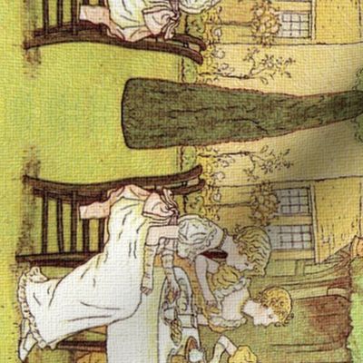 Kate Greenaway  ~ Ladies At Tea In The Garden