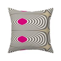  Dark Tonal Stereophonic Lozenge Stripe Pink mix  16 x 5.33 inches