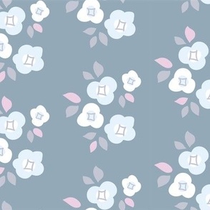 Serenity Blooms - blue/pink
