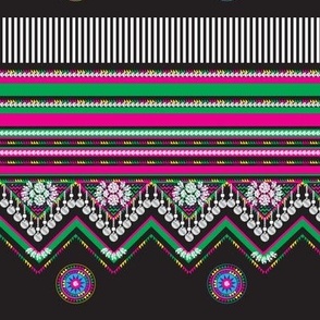 Hmong Pattern with rhinestones by VXM 2