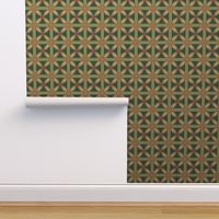 Retro Flower Tile // Normal scale // Retro Style Emerald Background  