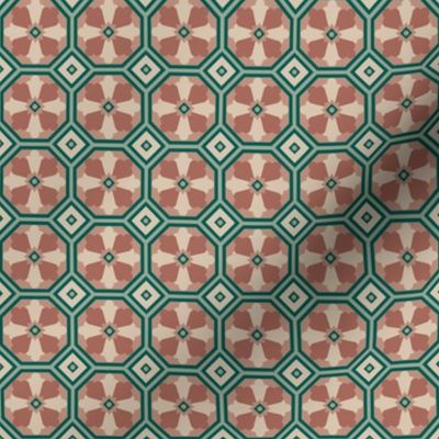 Tile Retro Style // Normal scale // Marsala Background  