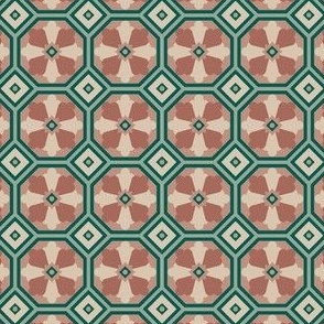 Tile Retro Style // Normal scale // Marsala Background  