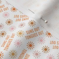 (small scale) suns out tongues out -  tossed  - fun summer dog fabric - multi custom - C22