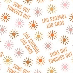 suns out tongues out -  tossed  - fun summer dog fabric - multi custom - C22