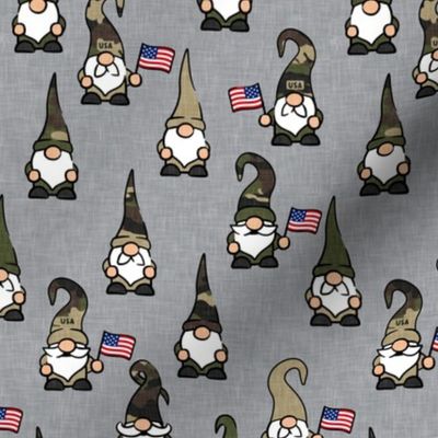 Army Gnomes - Military USA - grey - LAD22