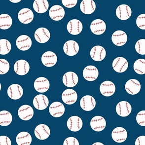 baseball on blue