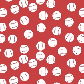 baseball on red