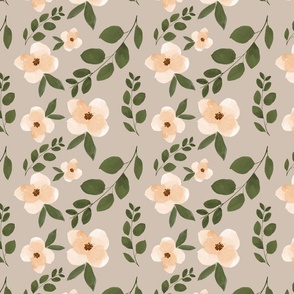 Taupe Flower pattern