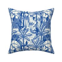 Exotic tropical forest blue tint