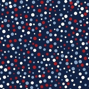 Small // Star-Spangled Splatter: 4th of July Red, White, and Blue Dots Blender