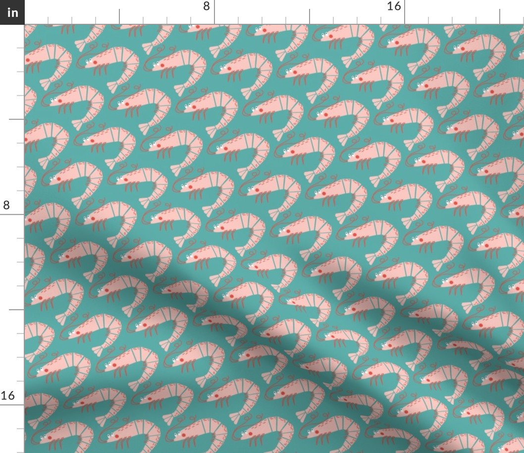 Paper Cut Crustaceans // SMALL  //TEAL