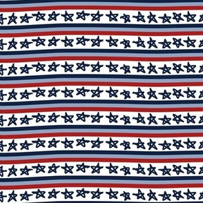 Medium // 4th of July Hand-drawn Stars and Stripes 