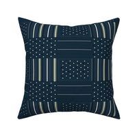 Mini Flower Stripes Navy