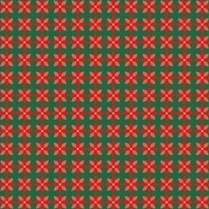 Extra Small - Poinsettia - Two Tone Red on Green