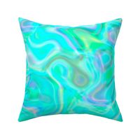 Turquoise Abstract Holographic Pattern