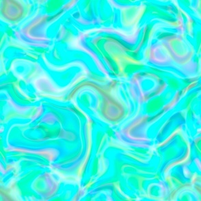 Turquoise Abstract Holographic Pattern