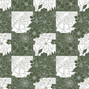 Floral checkerboard 