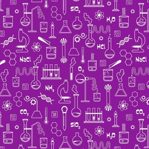 Science Line Art Purple