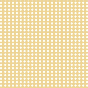 Yellow and White polka dots